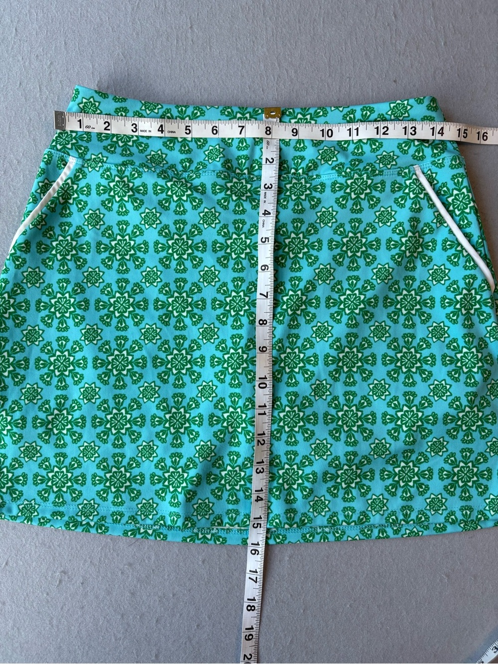 Sigrid Olsen Golf & Tennis Skort Women's Sz S Blue Green Floral Athletic Skirt - Picture 7 of 7